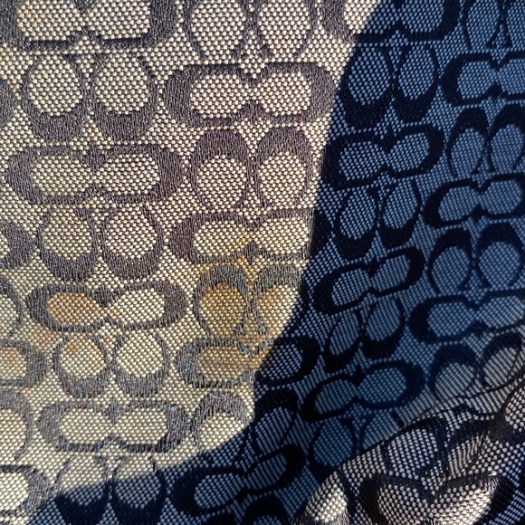 Coach signature hobo Satchel work bag - damage!  Flawed, but still great! - Picture 7 of 12